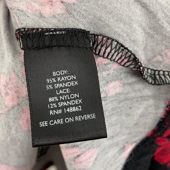 Torrid Super Soft Black Roses Lace Surplice Midi Top - Picture 14 of 15